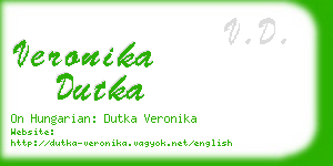 veronika dutka business card